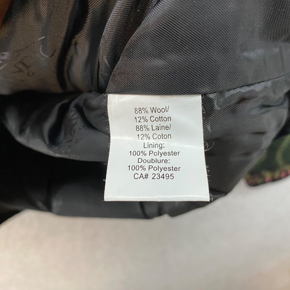 Icelandic Design Small Wool Sweater Jacket Full Zip Cardigan Embroidered Green - Picture 6 of 10